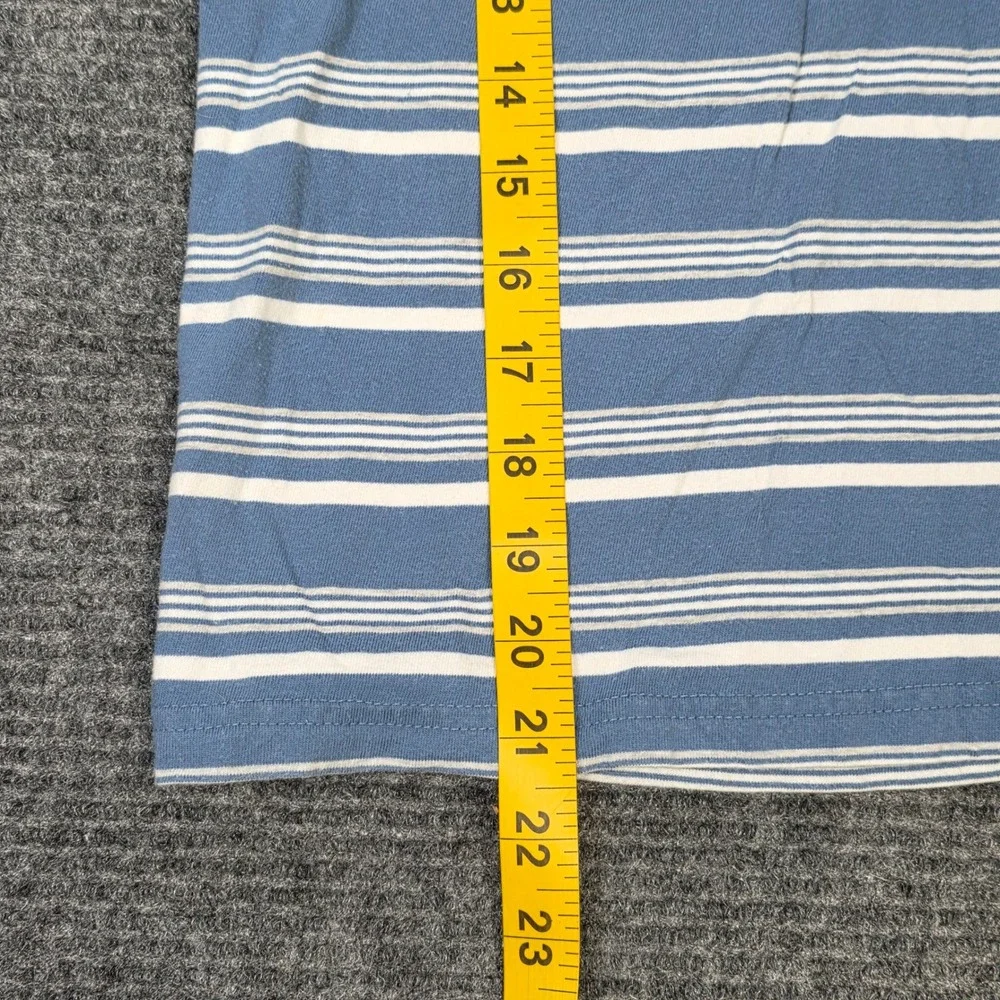 OshKosh B'gosh Short Sleeve Polo Shirt‎ Boy's Size 8 Blue White Striped Cotton